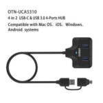 هاب 4 پورت USB 3.0 و USB-C اونتن OTN-UCA2310 - Image 2